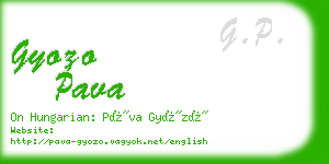 gyozo pava business card